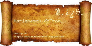 Marienescu Áron névjegykártya